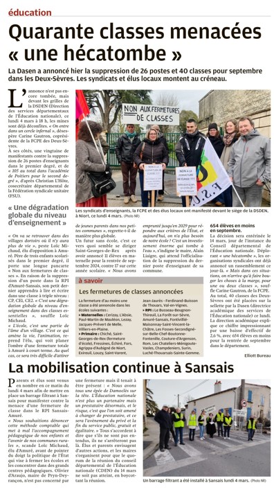 Mobilisation pour nos écoles